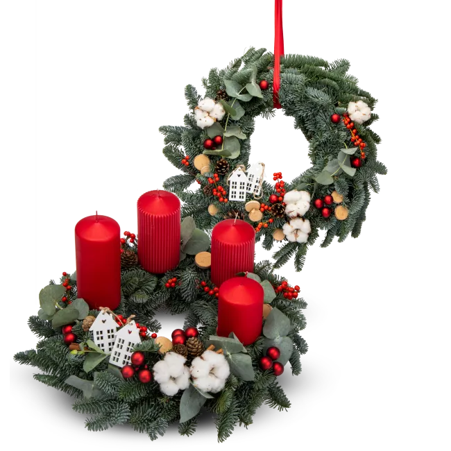 Christmas set of wreaths